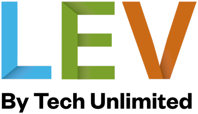 The logo for LEV by Tech Unlimited
